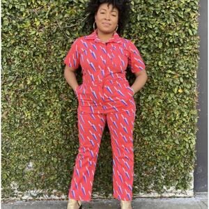 Nooworks Knives Cotton Coveralls Red Jumpsuit Boilersuit XXX-Large 3X Plus Size
